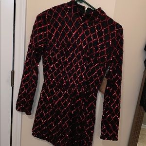 *new with tags* red sequins design romper